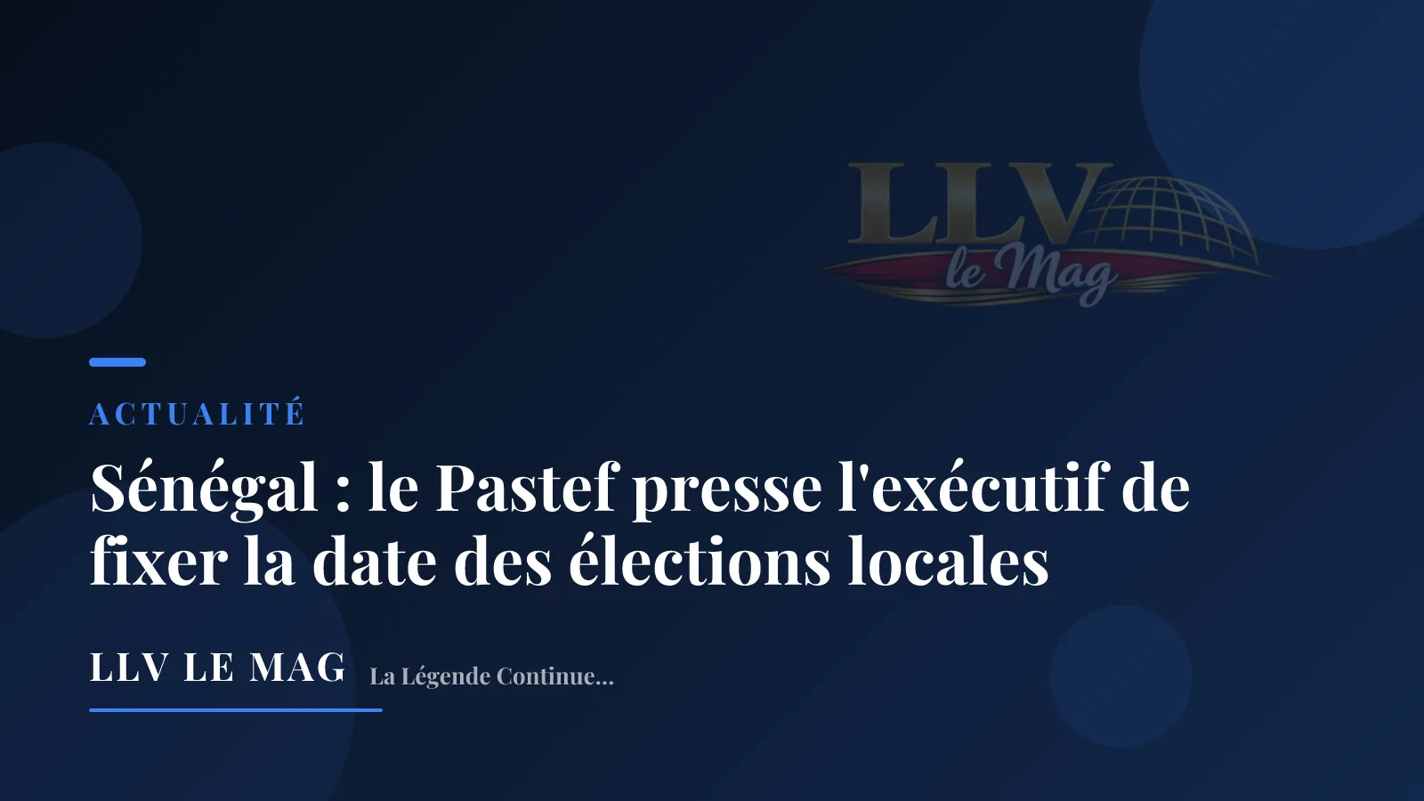 Editorial illustration for Senegal: ruling Pastef party pushes government to set local election date