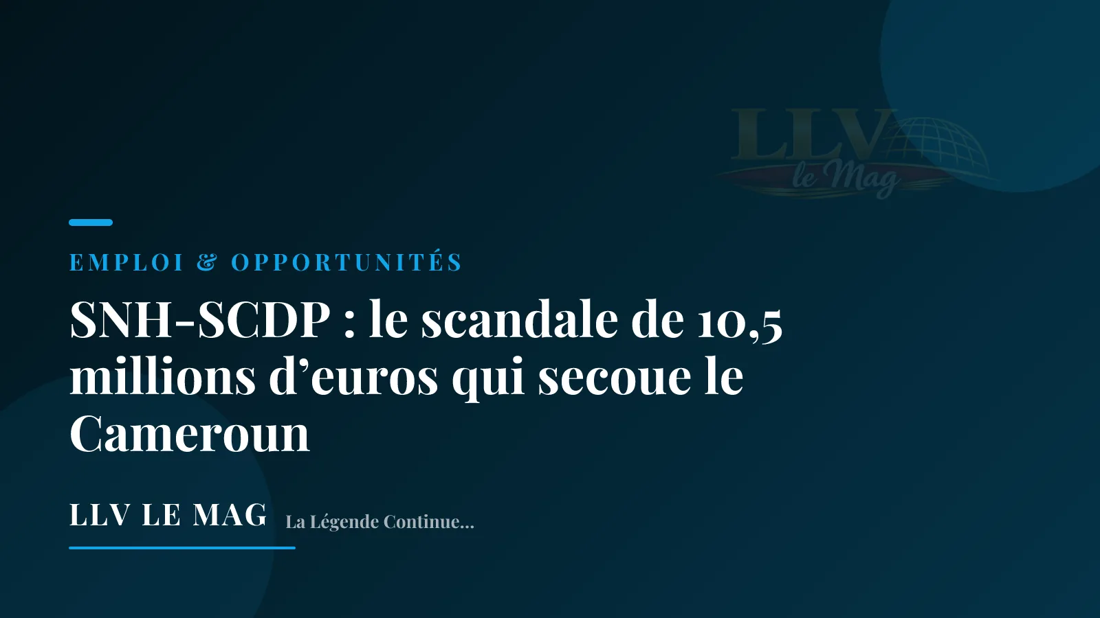 Illustration éditoriale pour SNH-SCDP : le scandale de 10,5 millions d’euros qui secoue le Cameroun