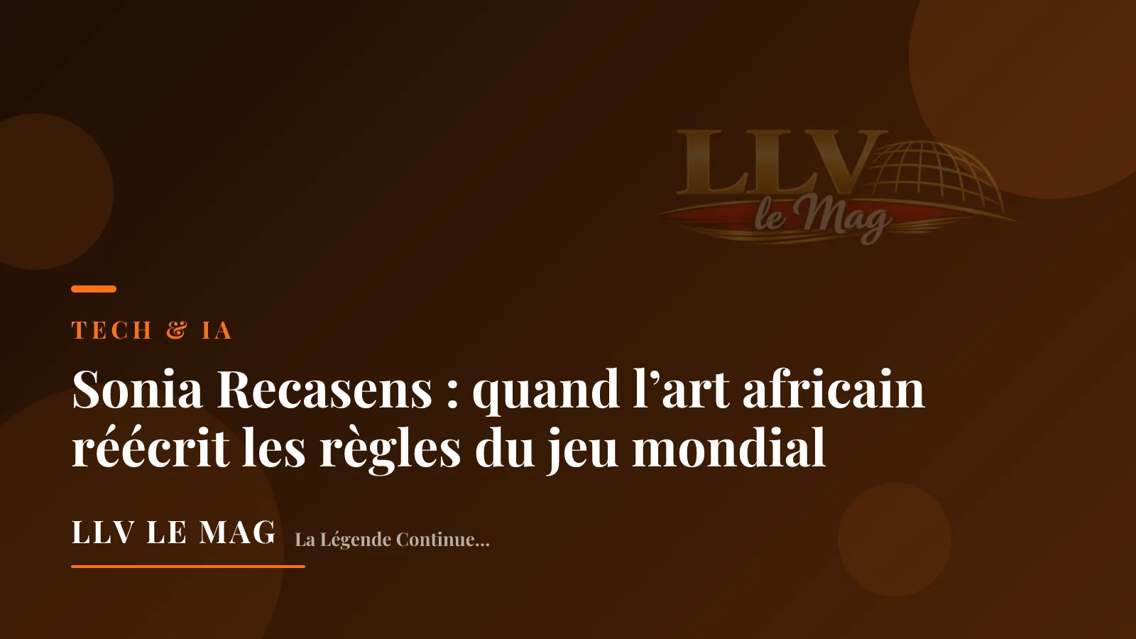 Illustration éditoriale pour Sonia Recasens : quand l’art africain réécrit les règles du jeu mondial
