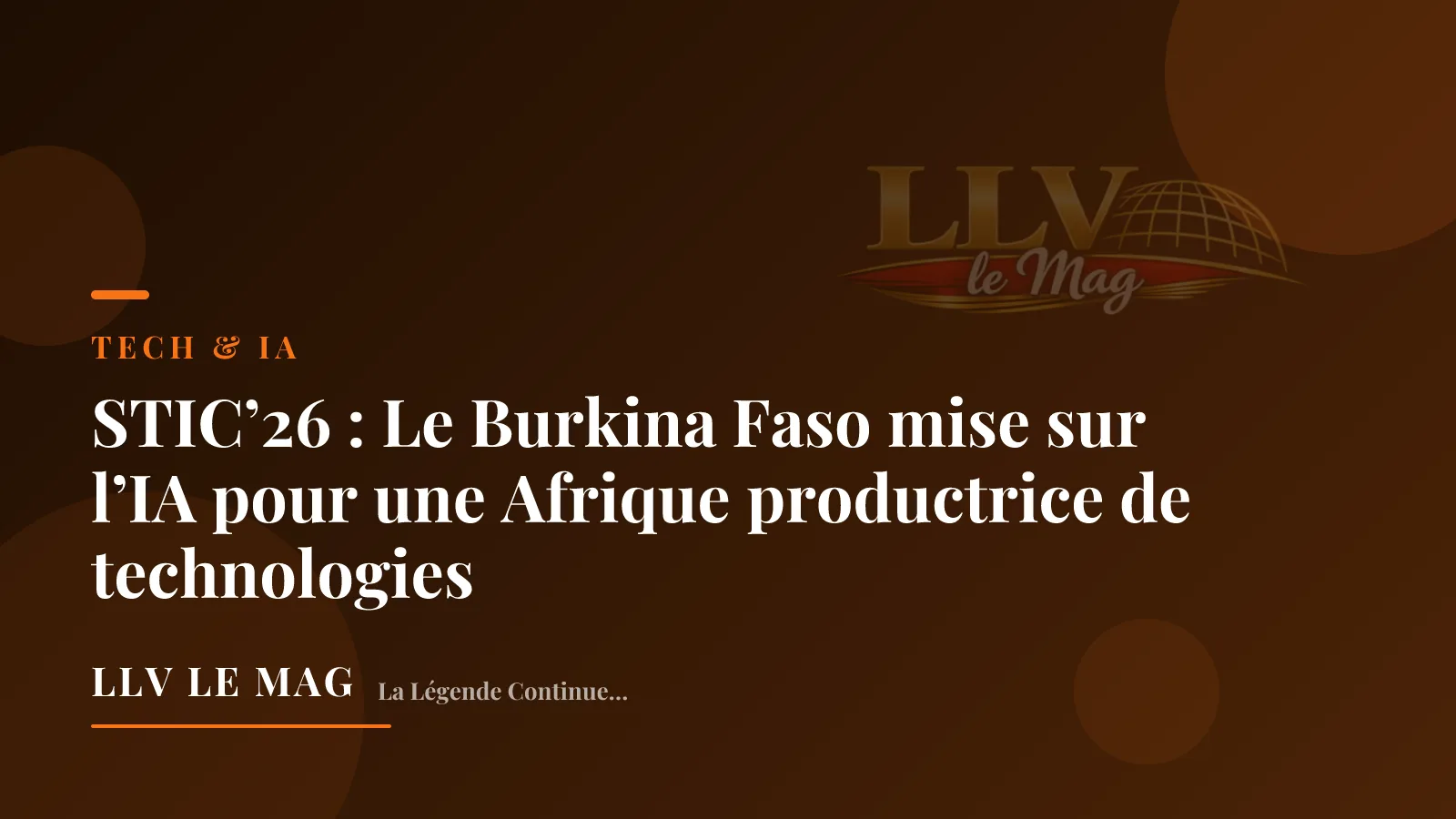 STIC’26 : Le Burkina Faso mise sur l’IA pour une Afrique productrice de technologies