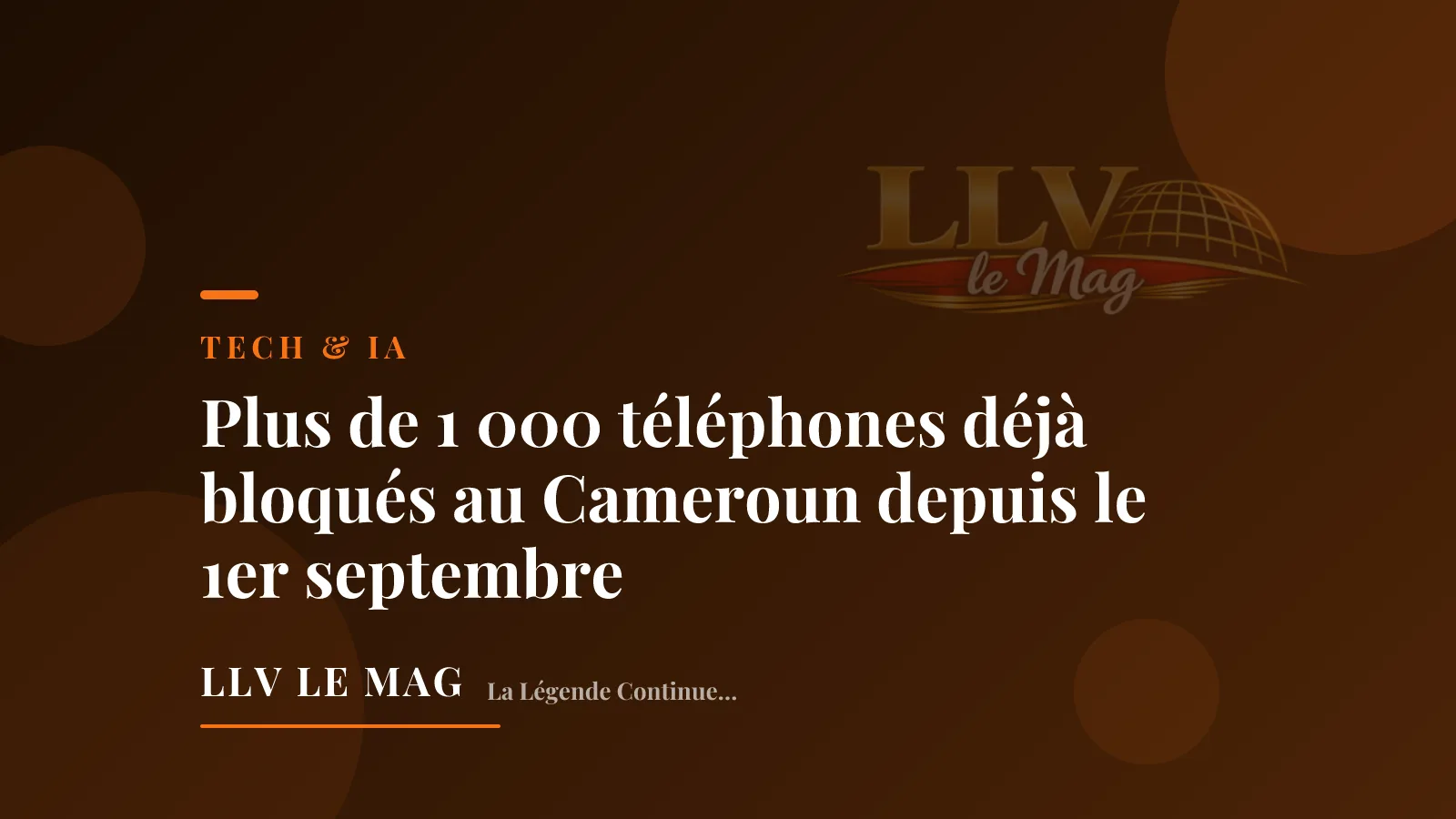 Editorial illustration for Over 1,000 Phones Already Blocked in Cameroon Since September 1