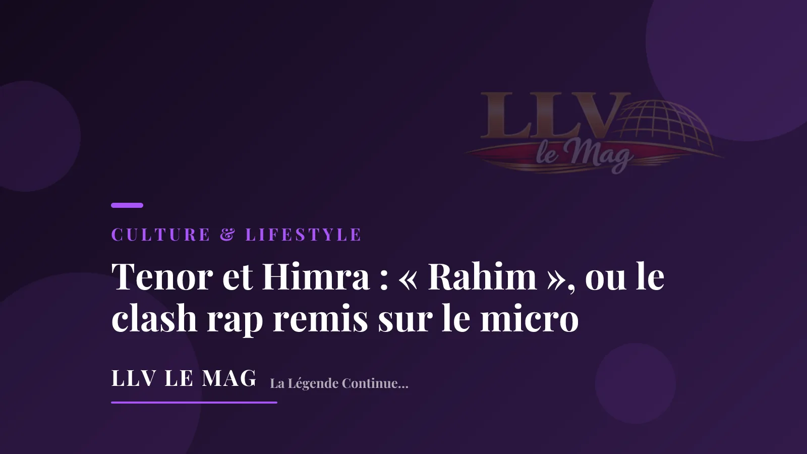 Editorial illustration — Tenor et Himra : « Rahim », ou le clash rap remis sur le micro