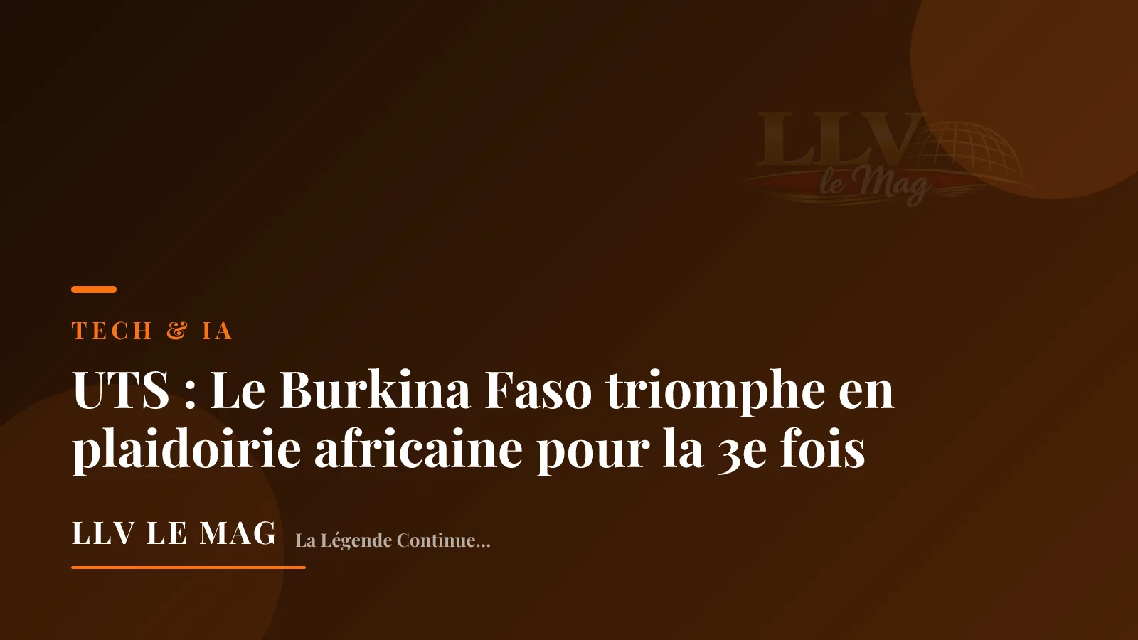 UTS : Le Burkina Faso triomphe en plaidoirie africaine pour la 3e fois