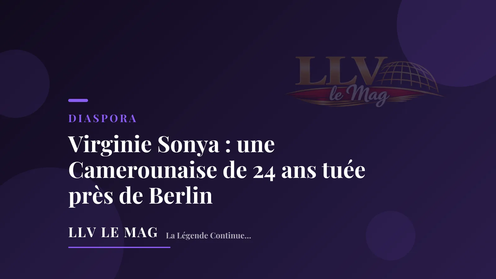 Editorial illustration for Virginie Sonya: Cameroonian, 24, Killed Near Berlin