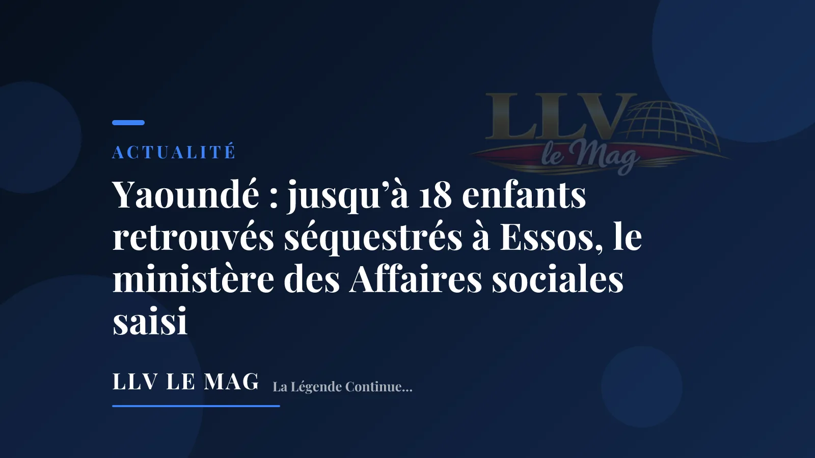 Yaoundé : jusqu’à 18 enfants retrouvés séquestrés à Essos, le ministère des Affaires sociales saisi