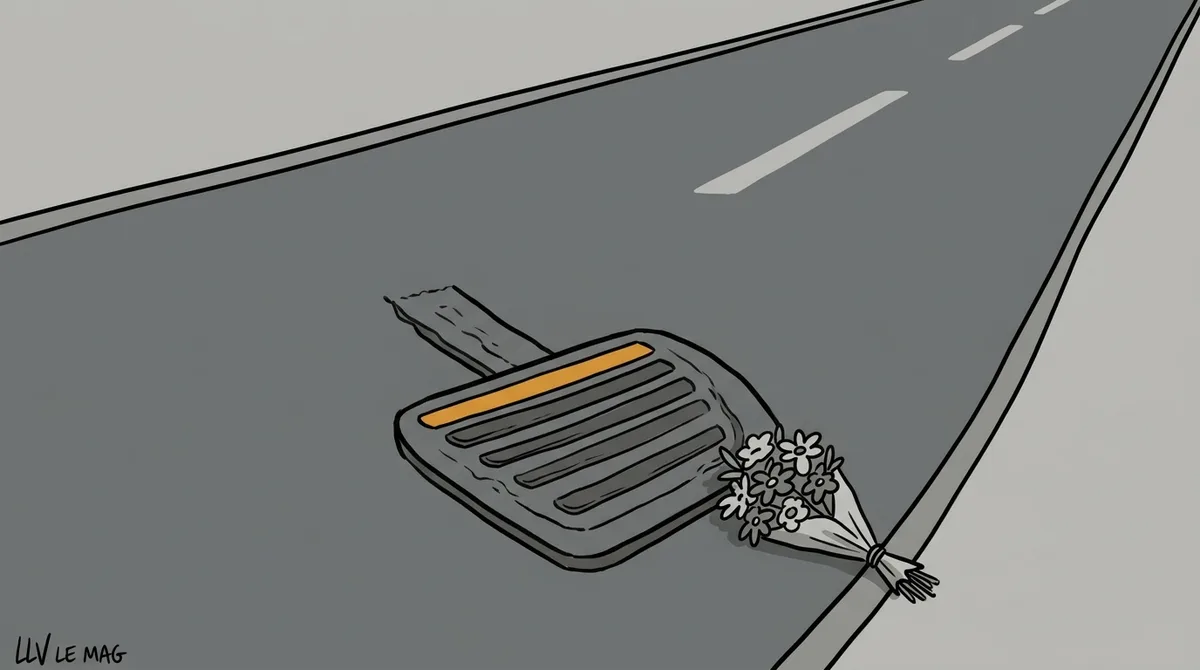 Illustration éditoriale pour Bafoussam : une camionnette perd ses freins, deux morts et huit blessés