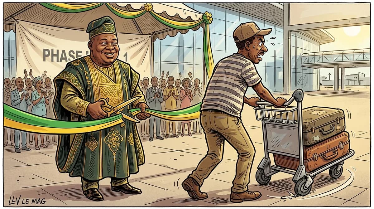 Illustration éditoriale pour Cameroun : la modernisation de l'Aéroport de Douala prend son envol