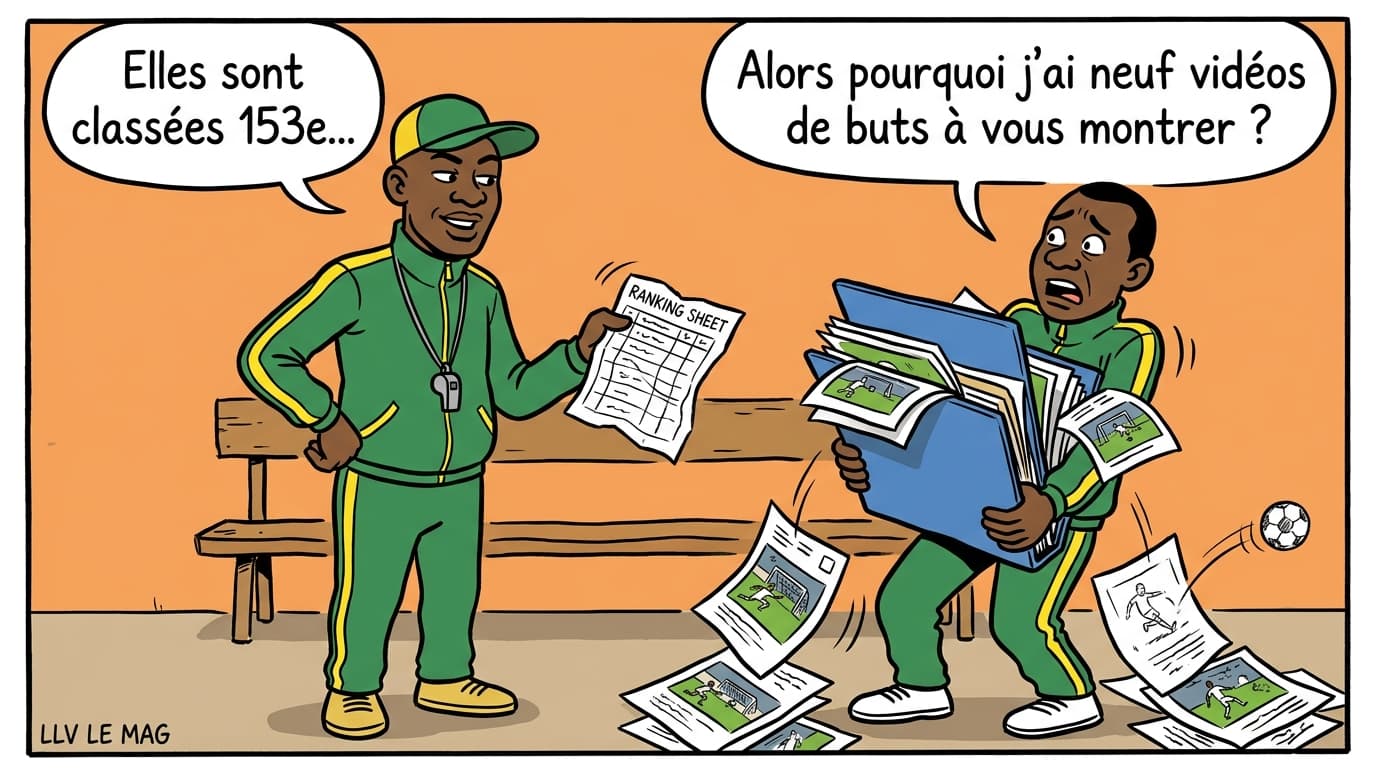 Illustration éditoriale pour CAN féminine 2026 : le Malawi et ses sœurs Chawinga défient le Cameroun en finale