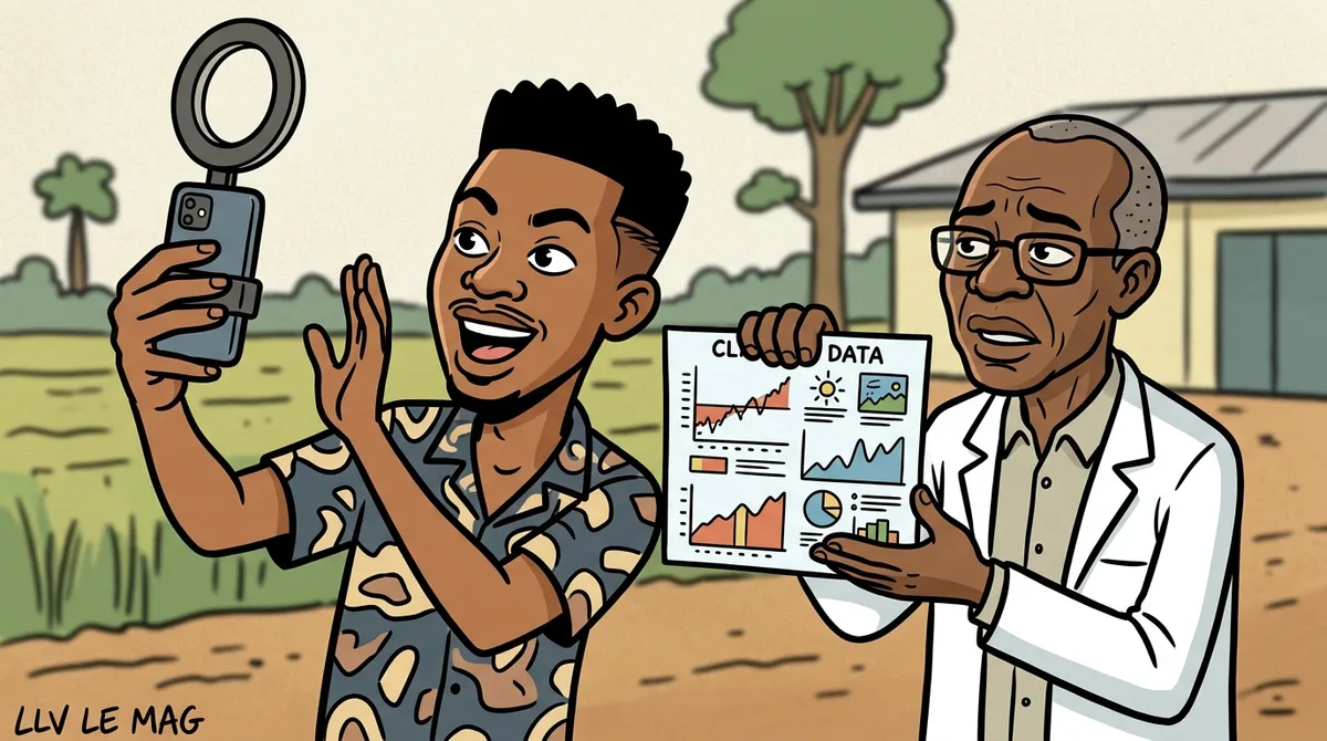 Illustration éditoriale pour Climat et santé : l’ONACC mise sur les créateurs de contenu pour informer les Camerounais