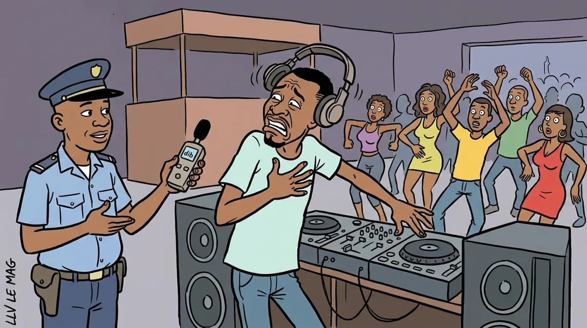 Illustration éditoriale pour Douala intensifie la lutte contre les nuisances sonores : entre sensibilisation et répression