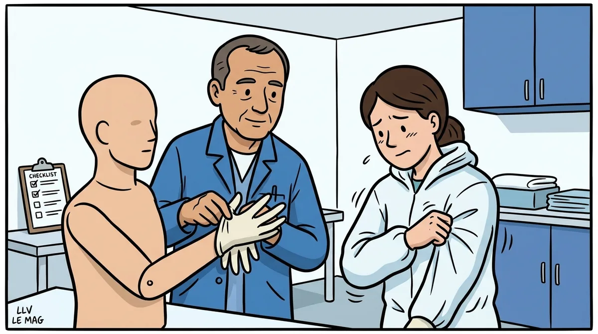 Illustration éditoriale pour Ebola en RDC : MSF prépare les équipes médicales au Kenya pour prévenir une crise humanitaire
