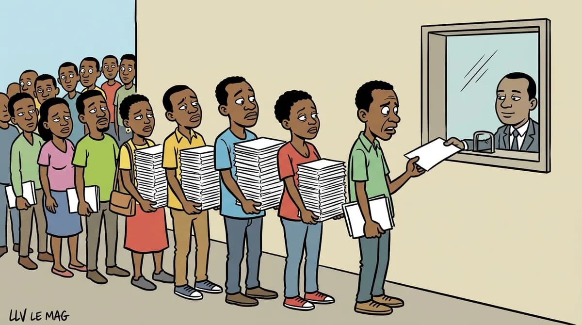 Étudiants camerounais protestent devant l’ambassade de France à Yaoundé contre le durcissement des conditions de visa