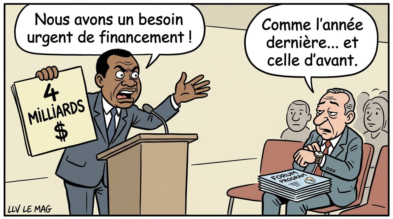Illustration éditoriale pour Forum Africain de l’Eau : Le Cameroun réclame un financement renforcé pour son Compact Eau
