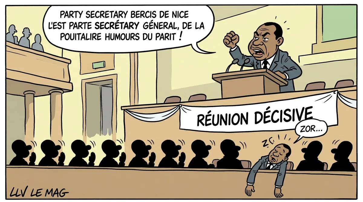 Illustration éditoriale pour Jean Nkuete préside une réunion décisive du RDPC le 22 juillet 2026 à Yaoundé