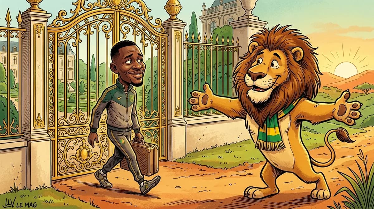 Illustration éditoriale pour Karl Toko Ekambi quitte Al-Arabi : un tournant pour le Lion indomptable