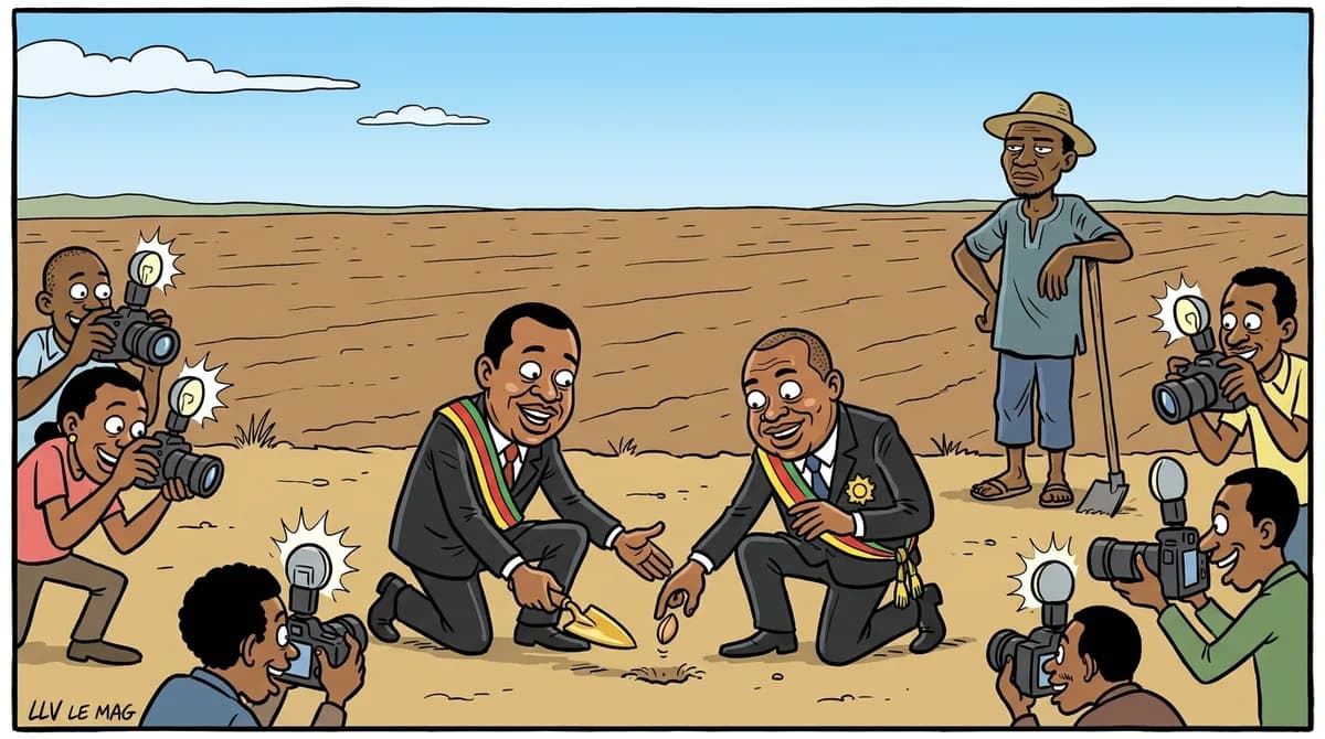 Illustration éditoriale pour Semences certifiées : le Cameroun vise 70 000 tonnes dans le septentrion d’ici 2026