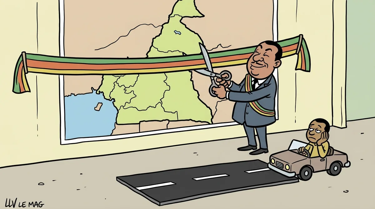 Illustration éditoriale pour Sud-Cameroun : 400 km de routes annoncés pour désenclaver la région